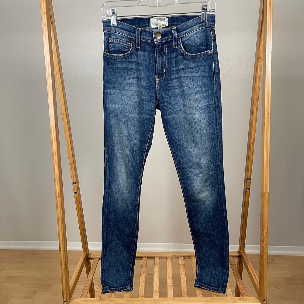 Current/Elliott • High Rise Ankle Skinny Jeans in Darcy